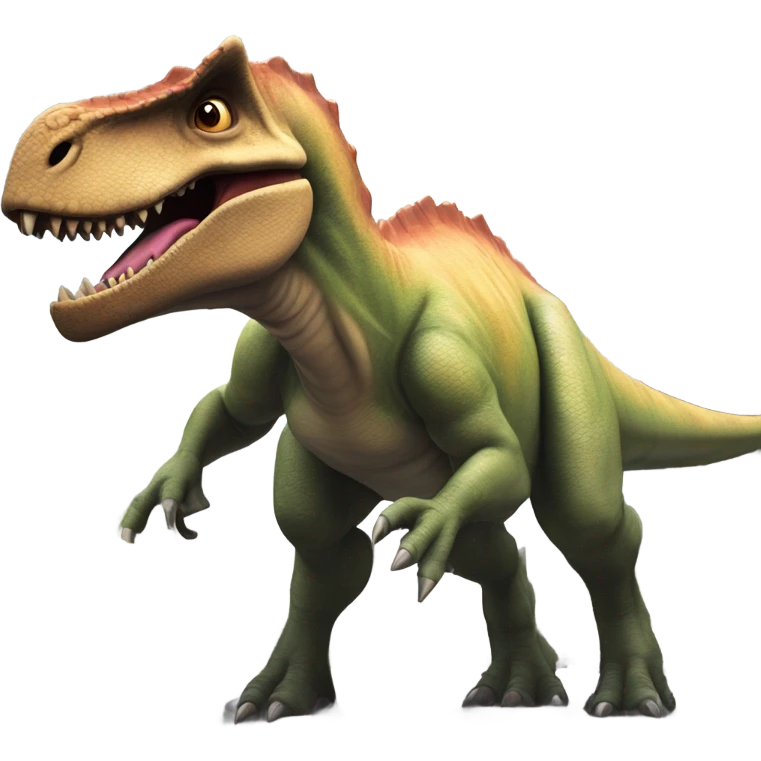 Giant dinosaur destroying a city emoji