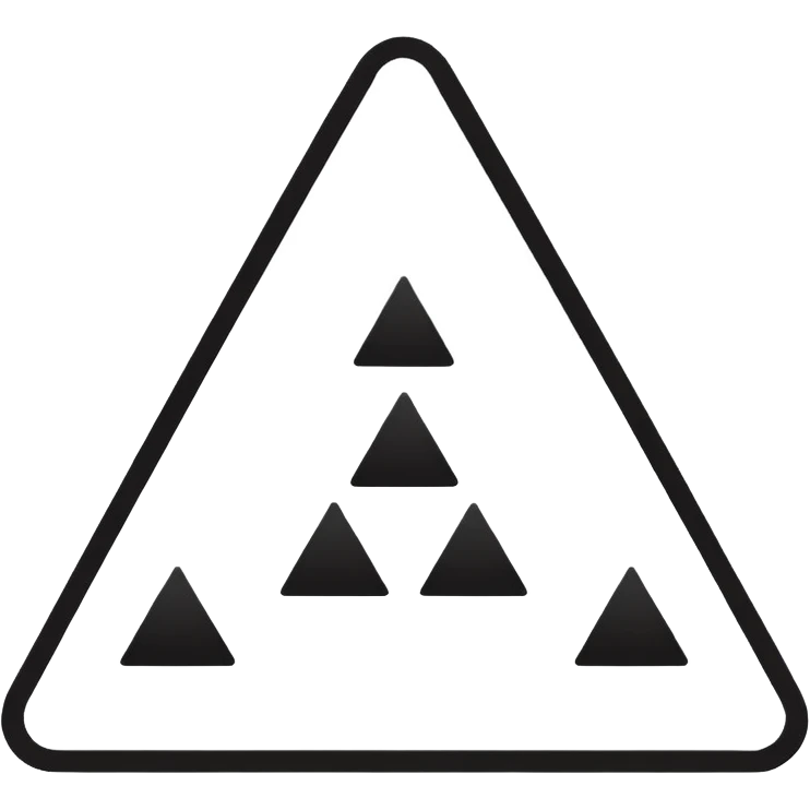 iOS style emoji, minimal summoning symbol, three dots triangle emoji