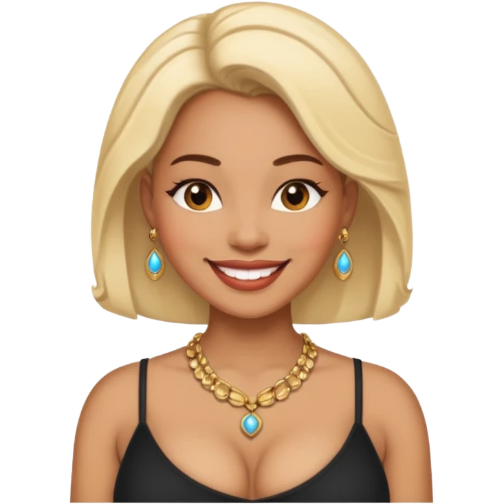 Woman light skinned black with big titties emoji