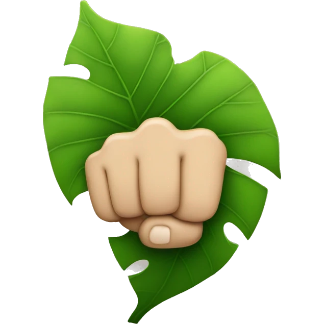 Leaf ith fists emoji