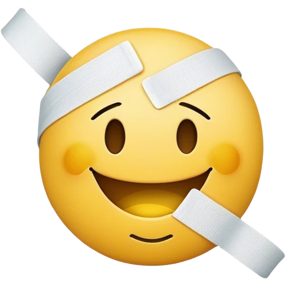 Injured smiley face emoji