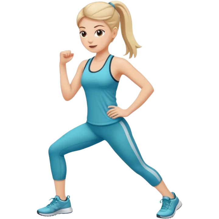White girl zumba exerciser emoji