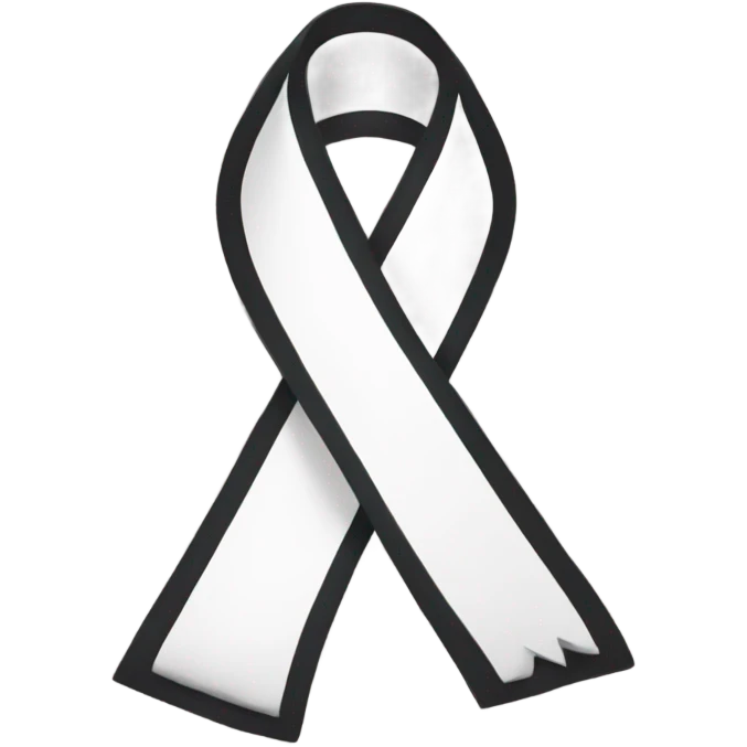 White ribbon emoji