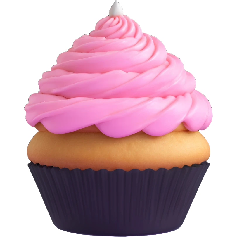 cupcake with pink icing emoji