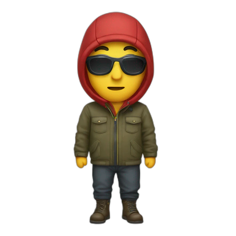 Homme cagoule emoji