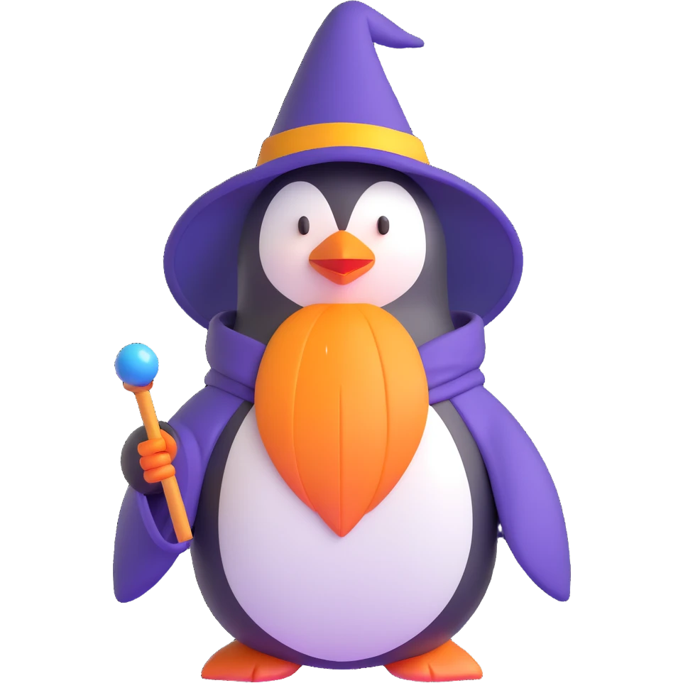 penguin wizard emoji