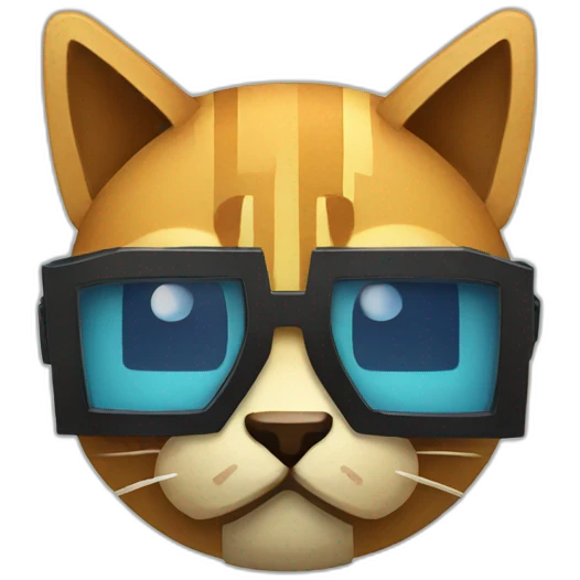 minecraft cat with thug sunglasses emoji