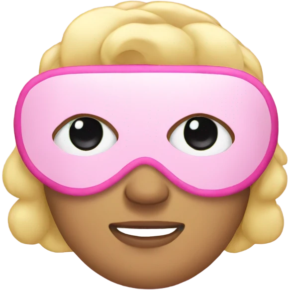 pink sleep  eyemask emoji