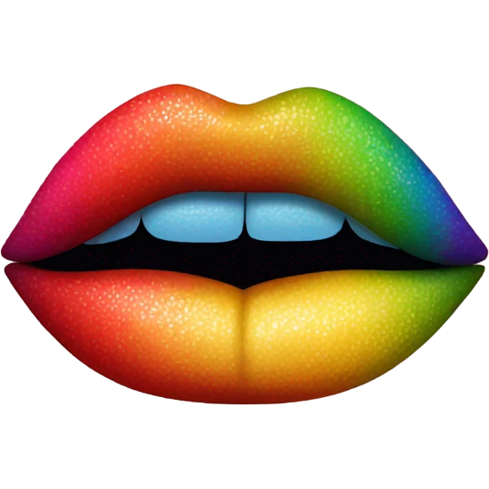Rainbow lips emoji
