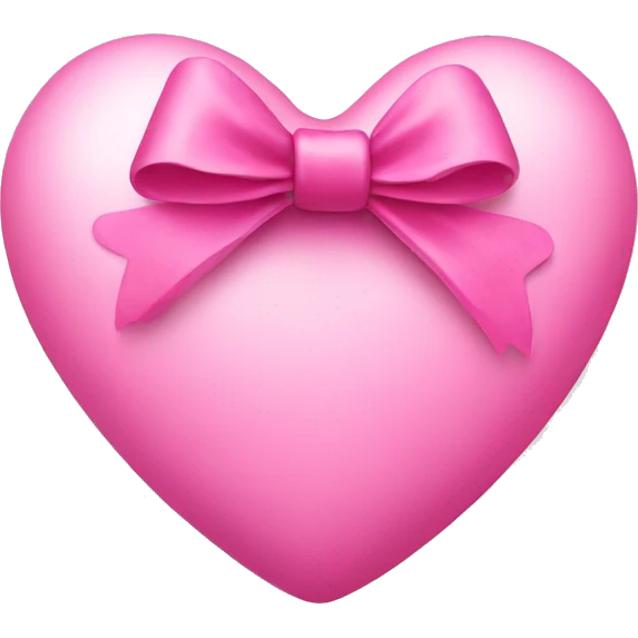 Pink heart with pink bow emoji