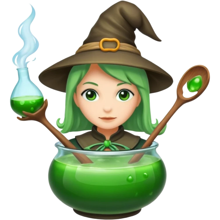green witch cooking potion emoji