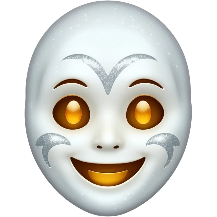 mask Ghost face glitter  emoji