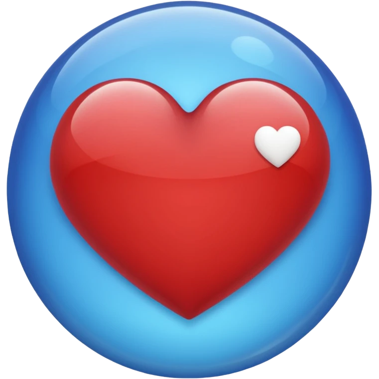 Heart bubble blue emoji