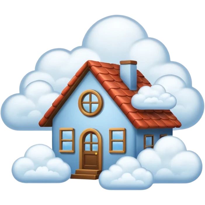 house made of clouds material  emoji