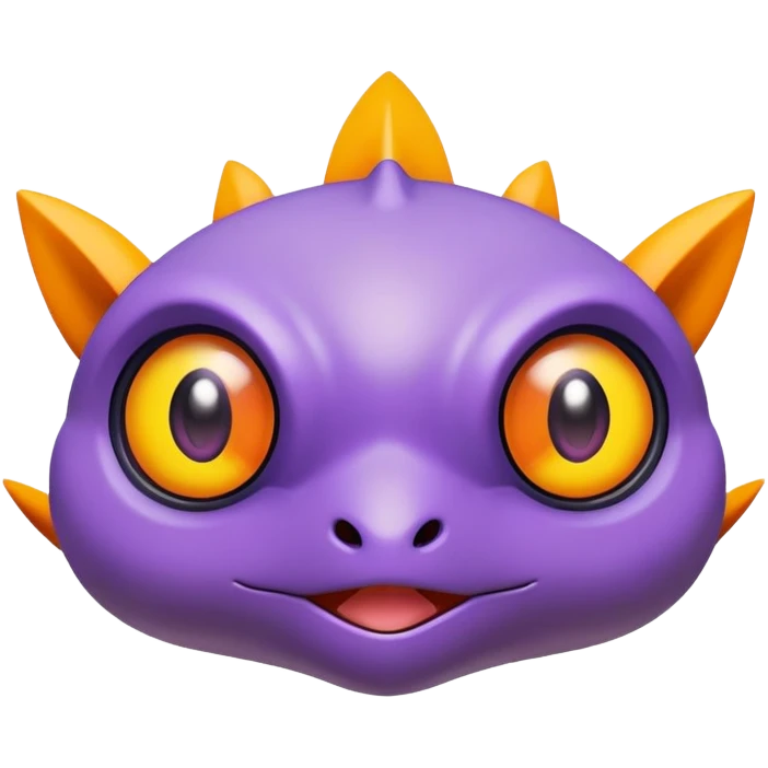 Purple and yellow and orange Pokémon-Fakémon-creature emoji
