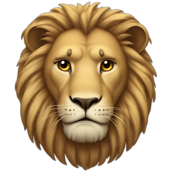 Sad lion emoji