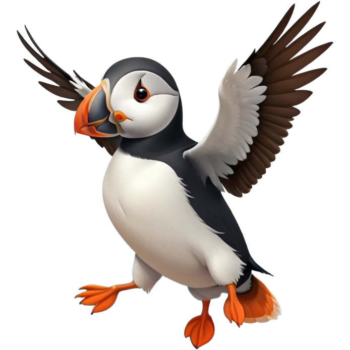 puffin flapping  emoji