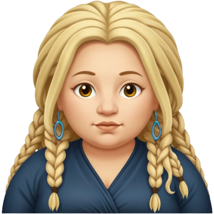 very fat beautiful rich blonde dreadlocked woman emoji