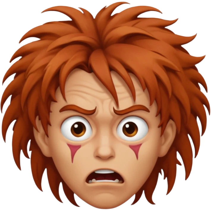 Mad person redish face emoji