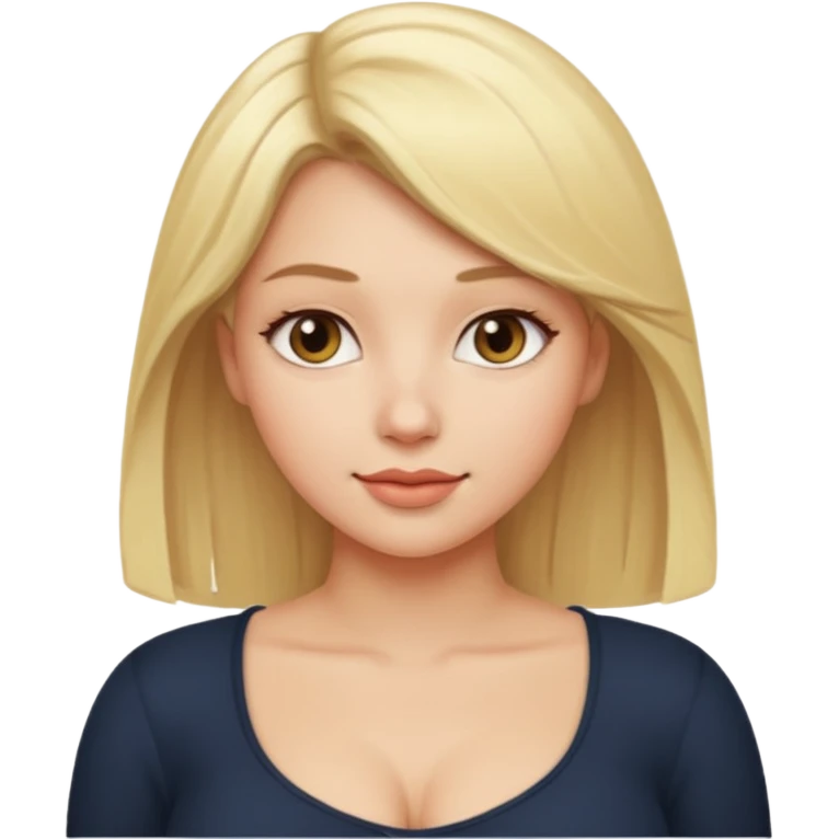 Blonde hair naked with big butt emoji