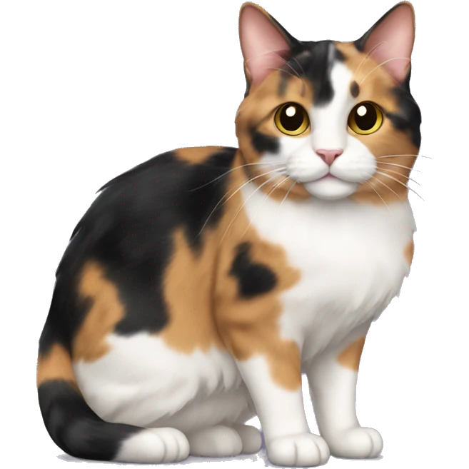 Calico bobtail cat emoji