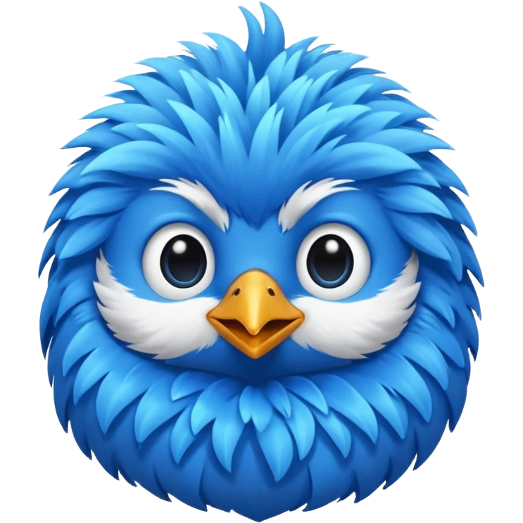 cute blue bird emoji