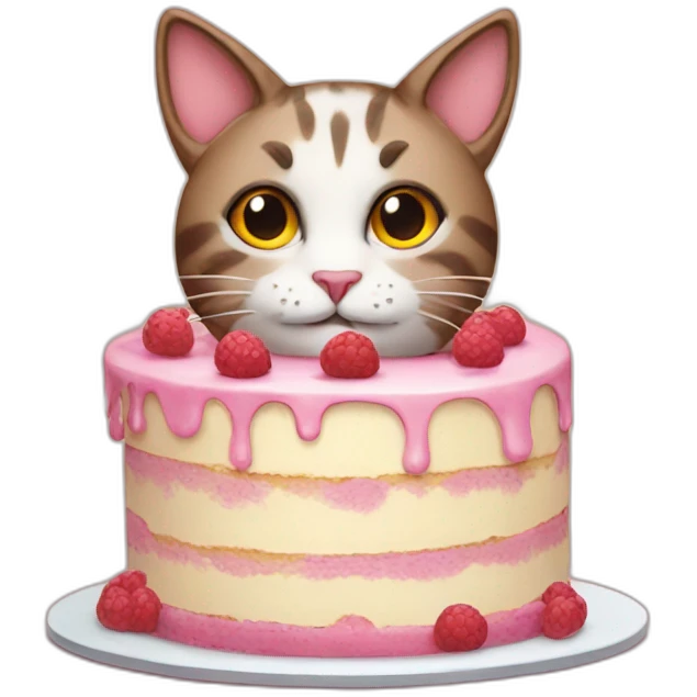 Cat with cake emoji