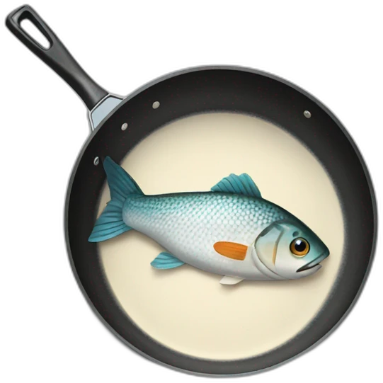 a fish in a frying pan emoji