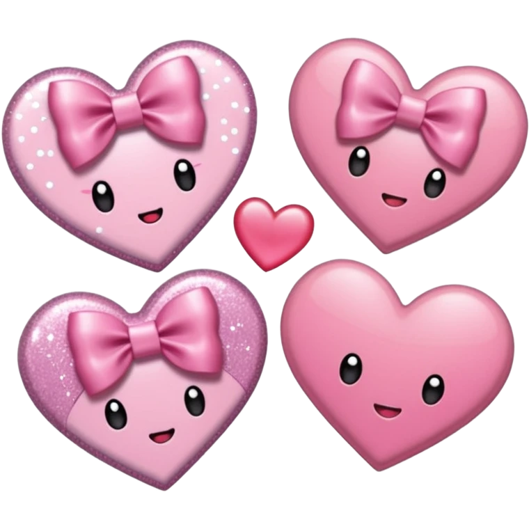 Cute coquette stickers bows, aesthetic girly stickers emoji