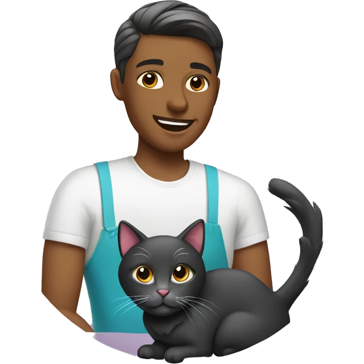Hair dresser grooming a cat emoji