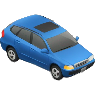 Car hitting a pole  emoji