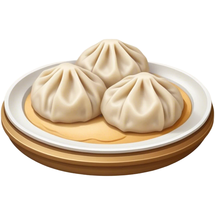 two buuz Mongolian dumpling  emoji