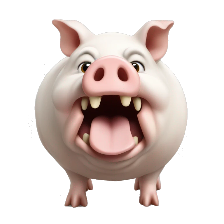 un cochon espiègle méchant emoji