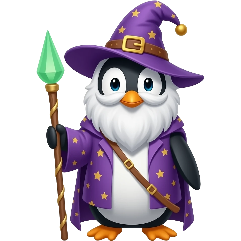 Penguin Wizard emoji