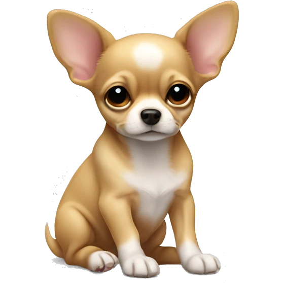 A full-length Chihuahua puppy is sleeping emoji