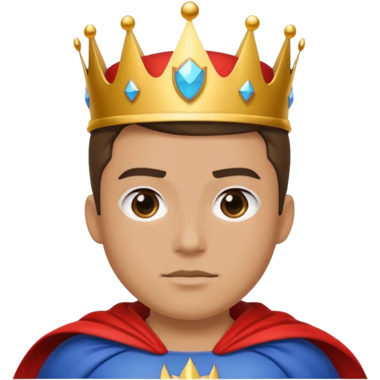 suuperhero with crown emoji