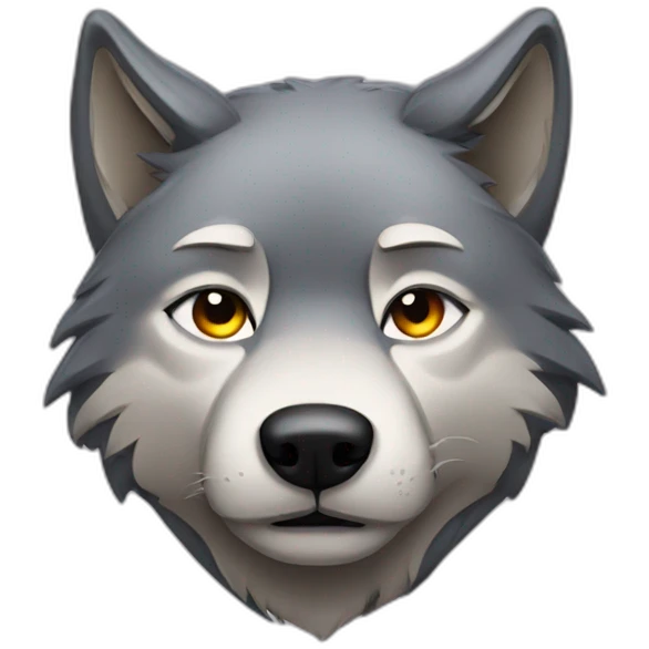 wolf sleepy emoji
