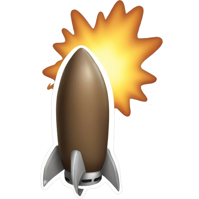 rocket poop emoji