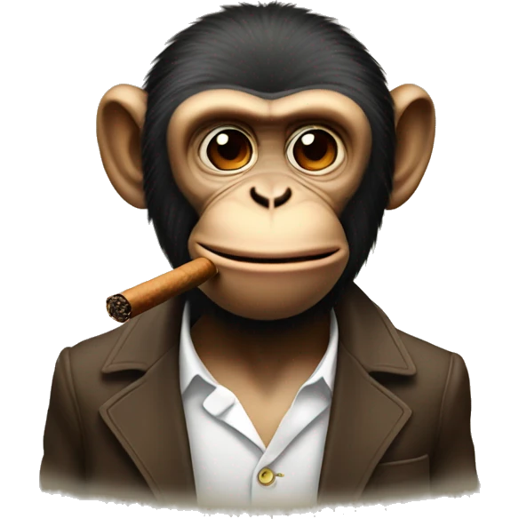 Monkey with cigar emoji