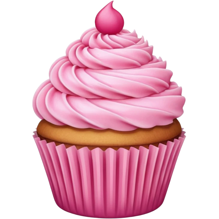 Cupcake with pink icing emoji