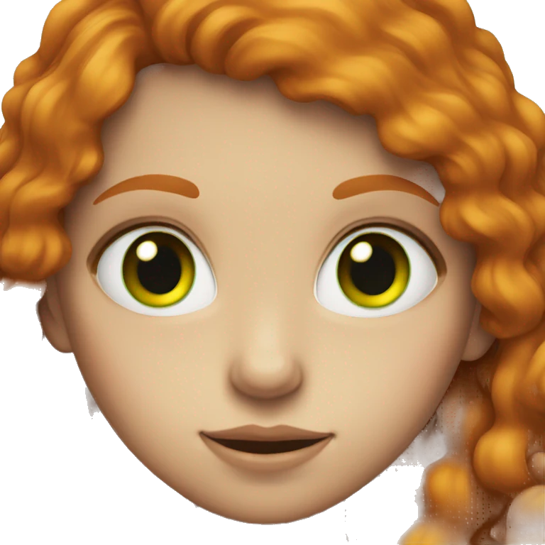 Ginger girl with green eyes emoji