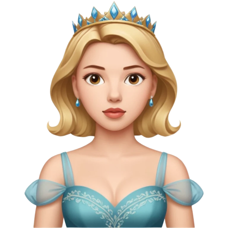 Scarlett Johansson in a princess dres emoji