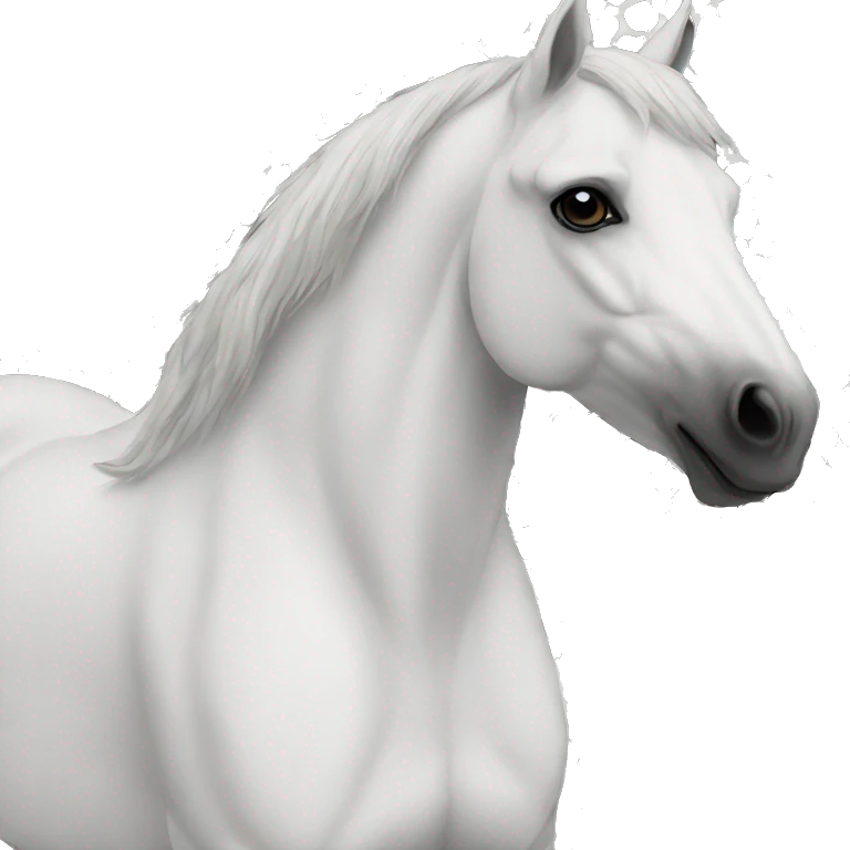 White Horse With black dots on the skin  emoji
