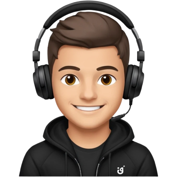 DJ Martin Garrix playing Music emoji