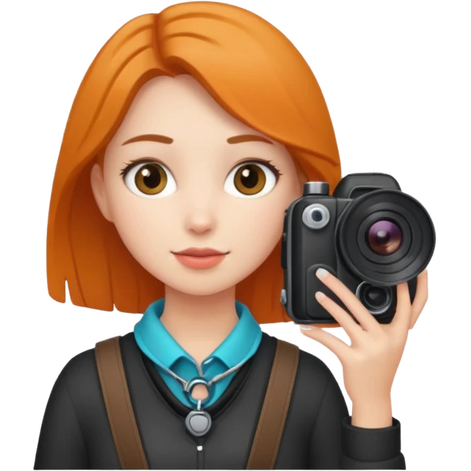 девочка фотограф emoji