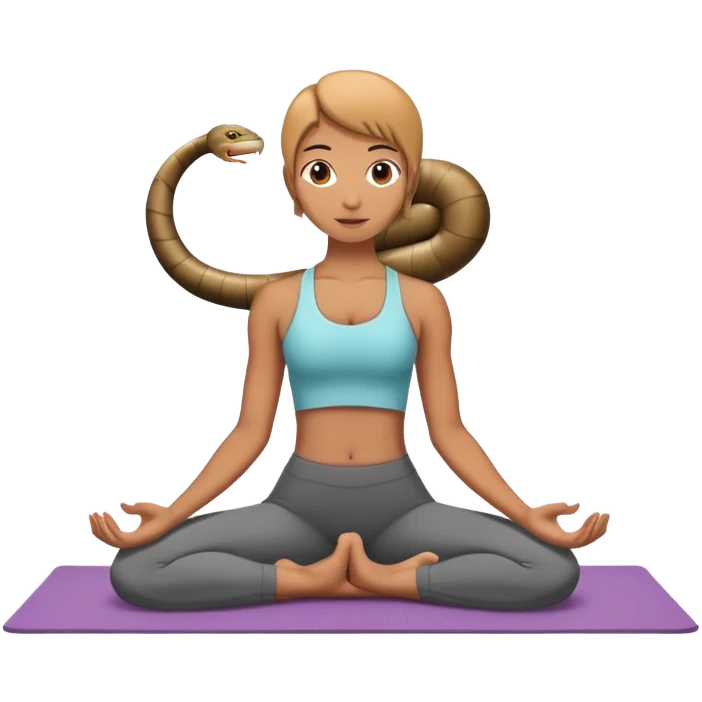 person doing cobra pose yoga emoji