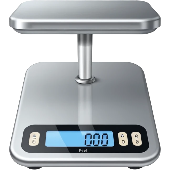 Weighing scale showing numbers emoji