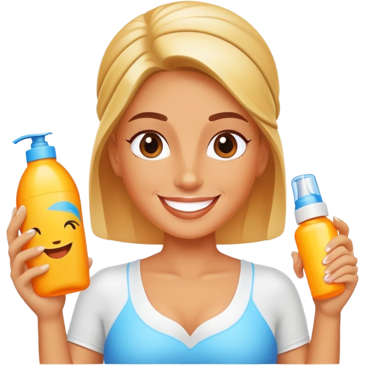 kelly fish with a bottle of sunscreen emoji