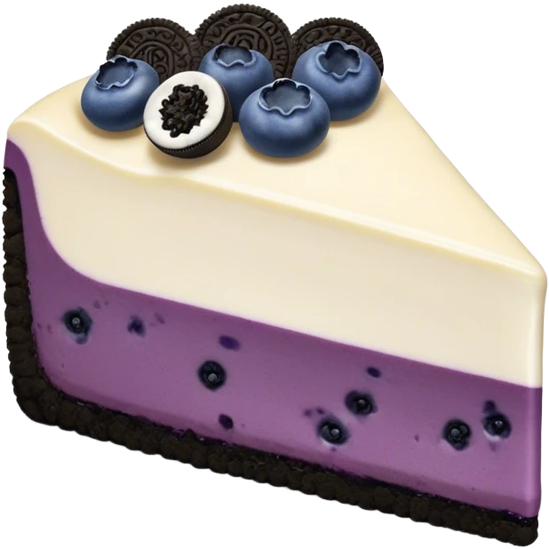 Blueberry cheese cake with Oreo  emoji
