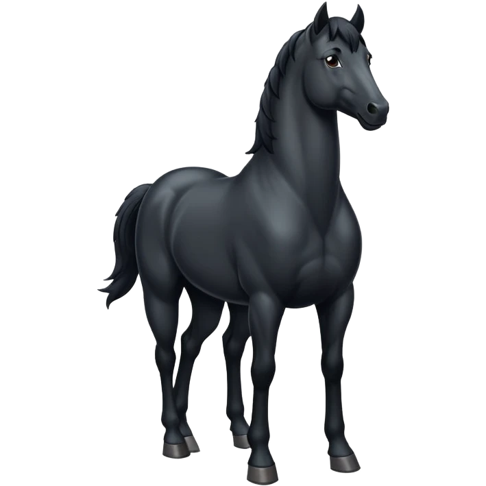 black stallion standing pose emoji